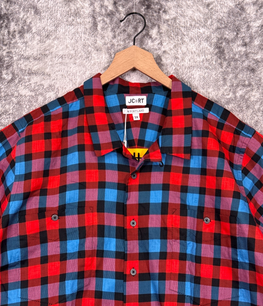 New JCRT x Peanuts Shirt 3X Mens The Schroeder Piano Plaid Casual Fit Button